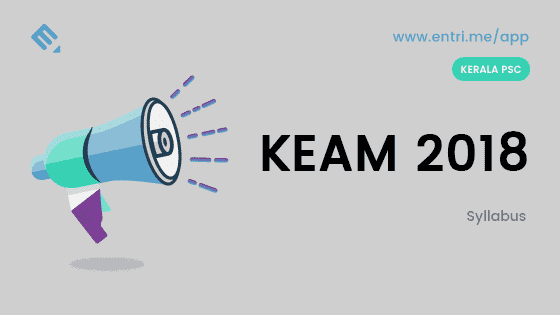 KEAM 2018 Notification Application Eligibility Syllabus