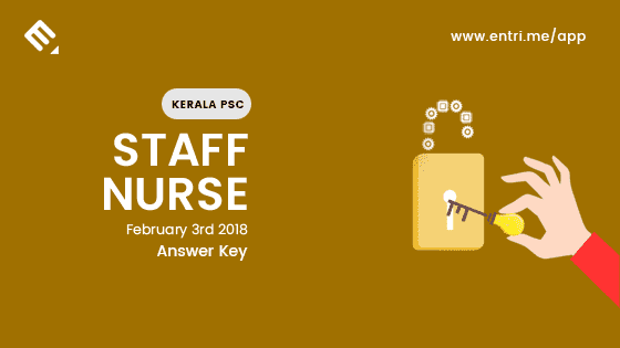 Kerala PSC Staff Nurse Exam Question Paper and Answer Key