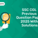 SSC CGL Previous Question Paper 2025 with Solutions