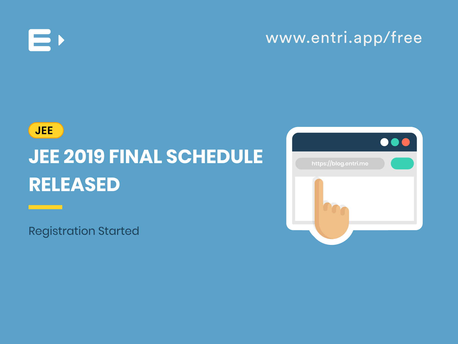 JEE 2019 final schedule released: registration starts on September