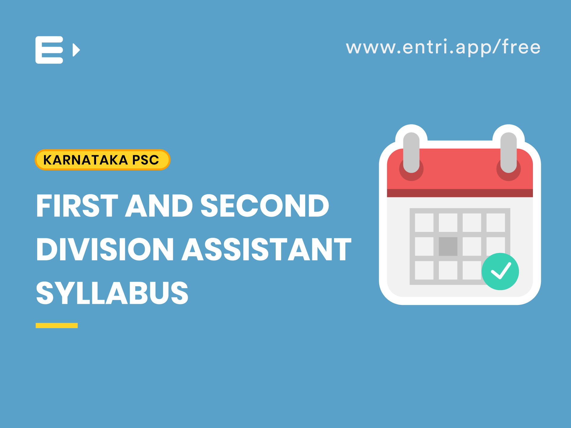 Karnataka PSC Syllabus – First and Second Division Assistant