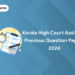 Kerala High Court Assistant Previous Question Papers 2024