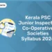 Kerala PSC Junior Inspector Co-operative Societies Syllabus 2024