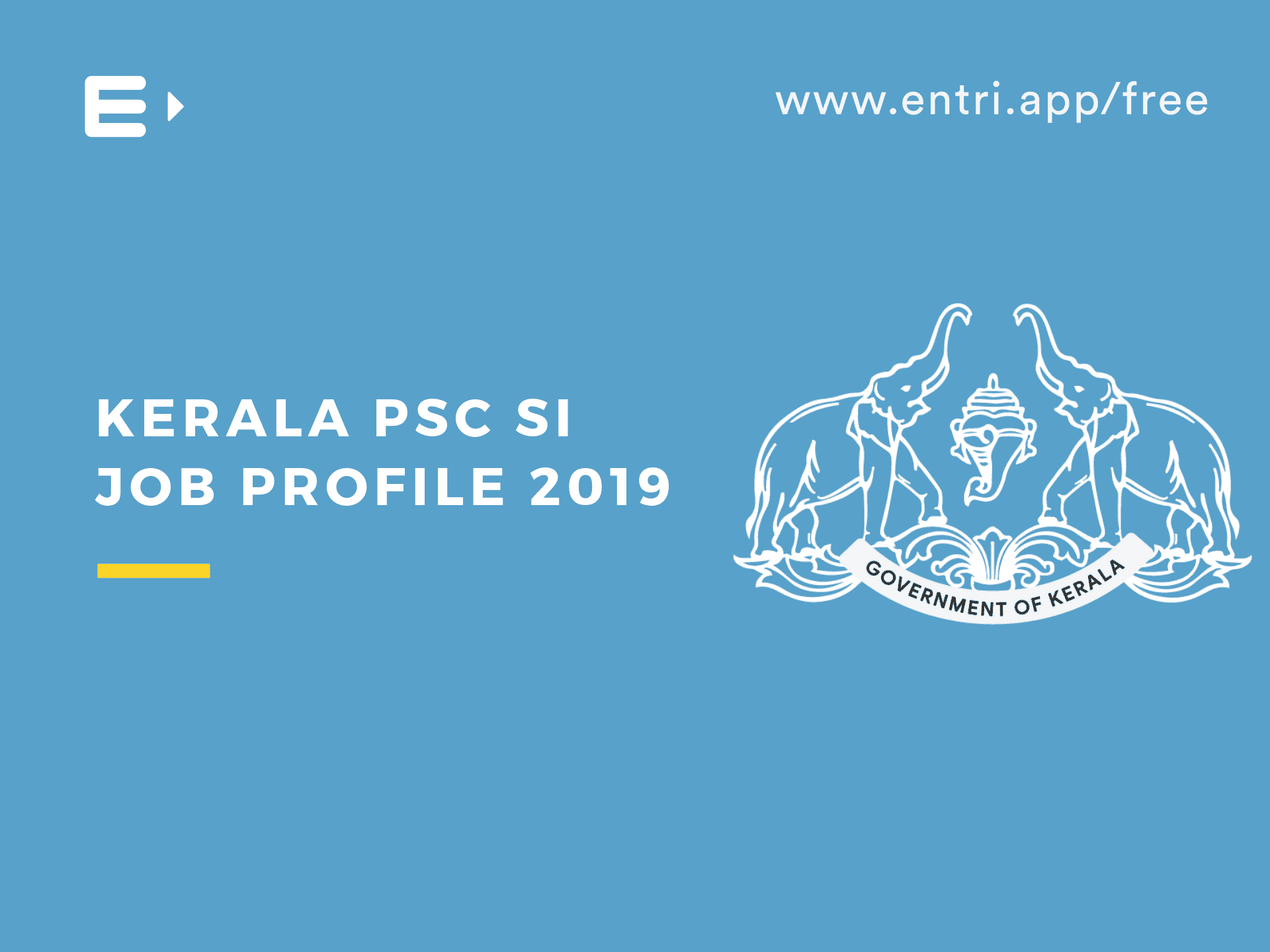 Kerala PSC SI Job