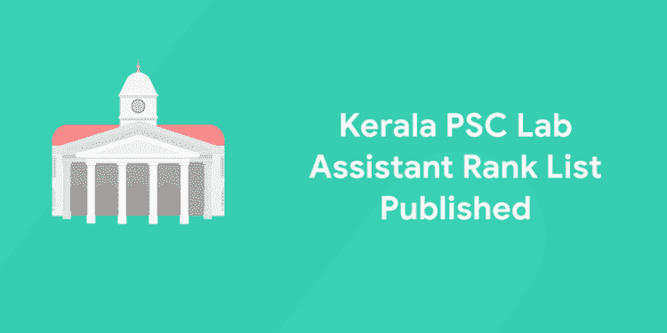 kerala psc lab assistant rank list