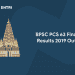 BPSC PCS 63 Final Results 2019 Out