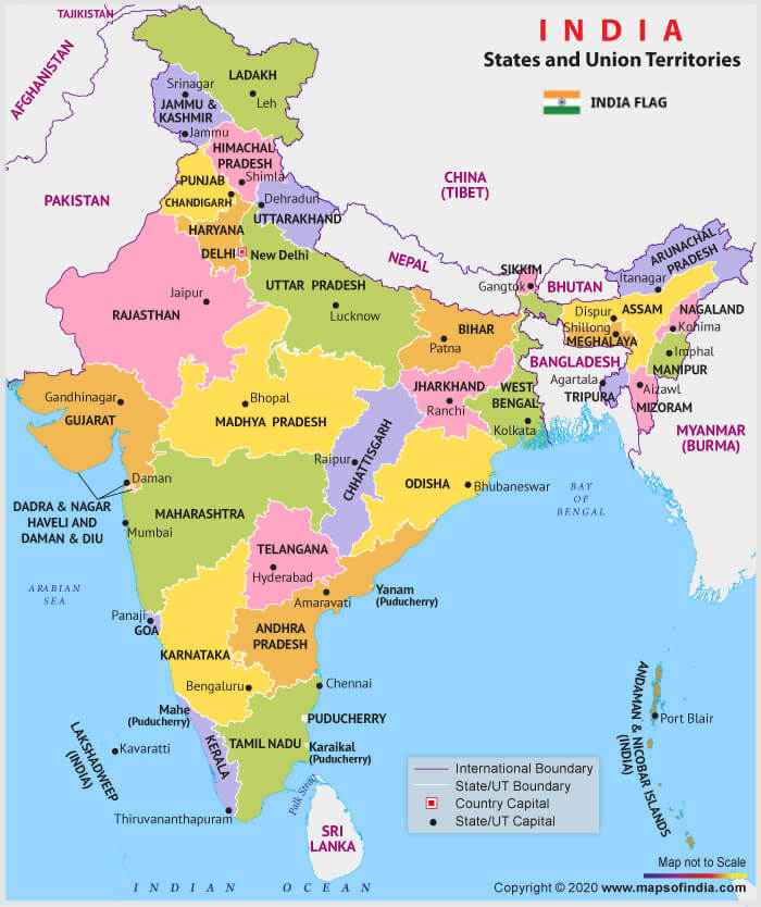 map of india 2021