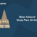 Bihar Police SI Studyplan