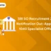 SBI SO Recruitment 2024
