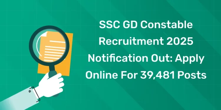 SSC GD Constable Recruitment 2025 Notification