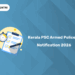 Kerala PSC Armed Police SI Notification 2026 - PDF, Apply Date