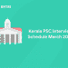 Kerala PSC Interview Schedule March 2020