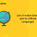 List of Indian States and its Official Languages