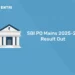 SBI PO Mains 2025-26 Result Out