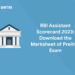 RBI Assistant Scorecard 2023