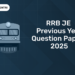 RRB JE Previous Year Question Papers 2025