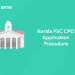 Kerala PSC CPO Application Procedure