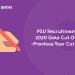 PSU Recruitment 2020 GATE Cut Off – Previous Year Cut Off