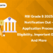 RBI Grade B 2025 Notification Out - Application Process, Eligibility, Important Dates and more