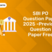 SBI PO Question Paper 2025 - Previous Question Paper Free