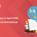 Important Days in April 2026 - National and International