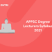 APPSC Degree Lecturers Syllabus 2021