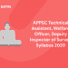 APPSC Technical Assistant,welfare officer,Deputy Inspector of Survey Syllabus 2020