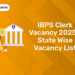 IBPS Clerk Vacancy 2025 – State Wise Vacancy List