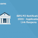 IBPS PO Notification 2020 - Application Link Reopens