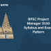 BPSC Project Manager 2020 Syllabus and Exam Pattern