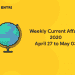 weekly current affairs 2020 april 27 to may 3