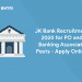 JK Bank Recruitment 2020 for PO and Banking Associate Posts - Apply Online