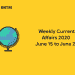 Weekly Current Affairs 2020 June 15 to 22