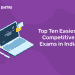 top ten easiest competitive exams in india
