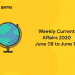 weekly current affairs 2020 june 08 to 14