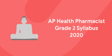 AP Health Pharmacist Grade 2 Syllabus 2020 - Entri Blog