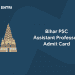 BPSC Assistant Professor Admit Card