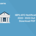 IBPS AFO Notification 2022 -23 Out -Download PDF