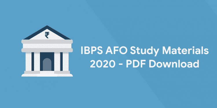 Study Materials IBPS SO AFO