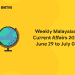 Malayalam current affairs 2020 June 29 to July 05