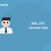 SSC JHT Answer Key