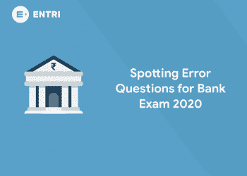 Spotting Error Questions for Bank Exam 2020