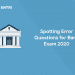 Spotting Error Questions for Bank Exam 2020
