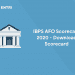 IBPS AFO Scorecard 2020 - Download Scorecard
