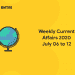 current affairs 2020 July 06 to july 12