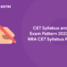 CET Syllabus and Exam Pattern 2022 - NRA CET Syllabus PDF