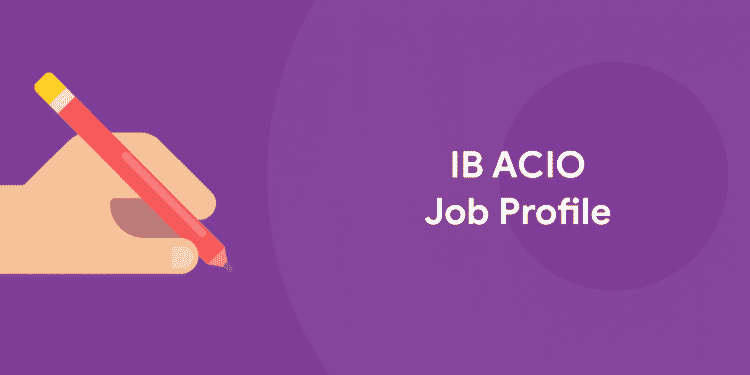 What is the job profile of acio in ib