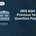RRB ASM Previous Year Question Papers