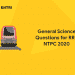 General Science Questions for RRB NTPC 2020