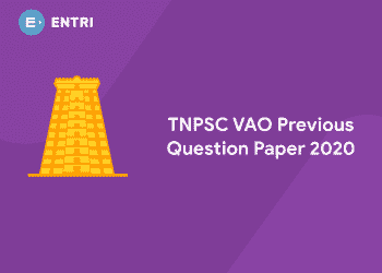 TNPSC VAO Previous Question Paper 2020